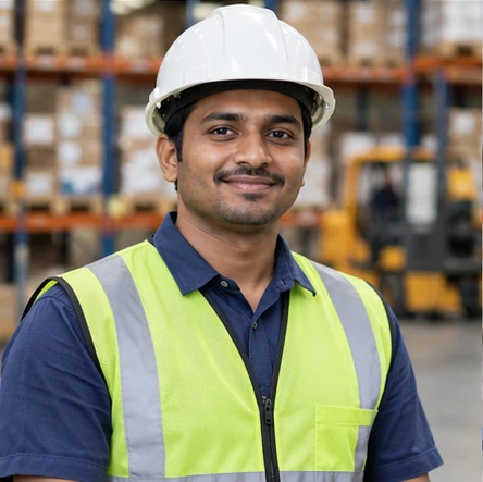 Logistics learner in a professional setting